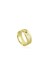 Silver Men's Wedding Band Ring With Band